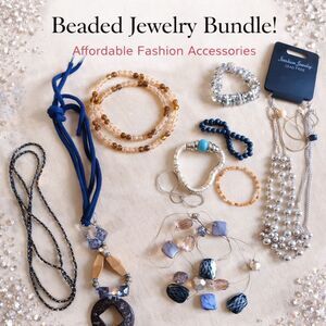 Paparazzi Jewelry Lot 10pc NWT Brown Black Beaded Resin Necklace Bracelet Set